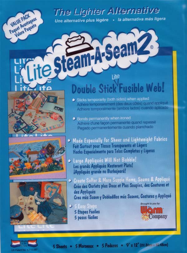 Lite Steam-A-Seam 2 ~ Double Stick Lite Fusible Web