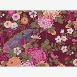 Blomster og broer/bordeaux