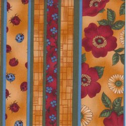 Blomsterstriber p gylden