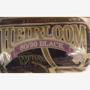 Bomuld/polyester mellemfoer sort Heirloom (228 cm x 274 cm)