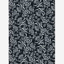 Hvide blomster p sort