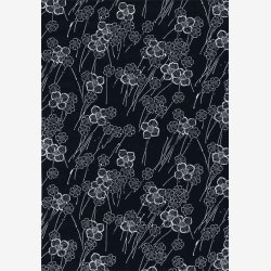 Hvide blomsterstilke p sort