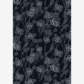 Hvide blomsterstilke p sort