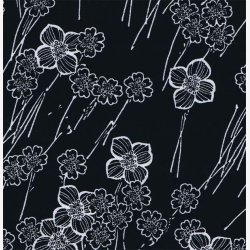 Hvide blomsterstilke p sort