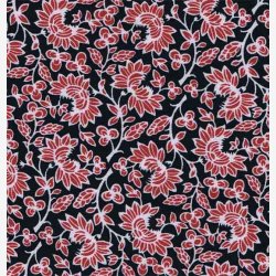 Rdt/hvidt mnster p sort