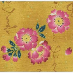 Pink blomster p gylden