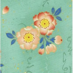 Pink blomster p lys turkis