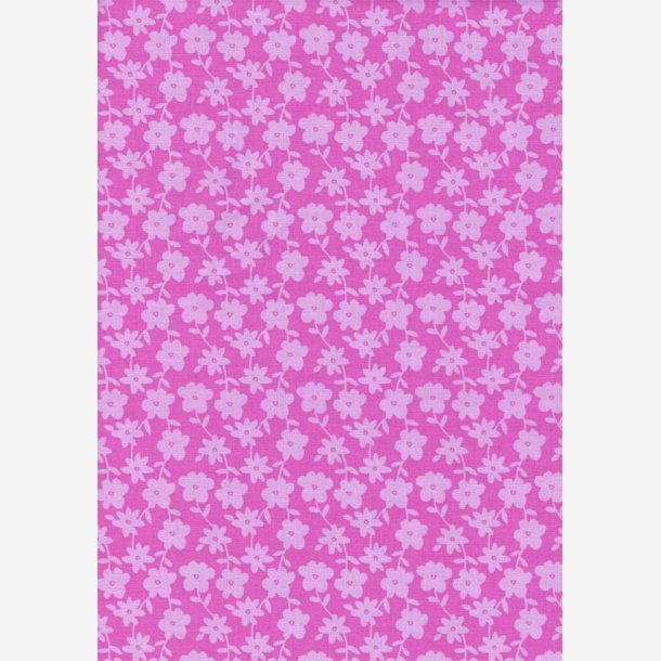 Stiliserede lyserde blomster p pink