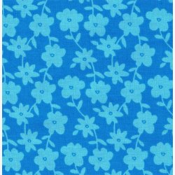 Stiliserede lys bl blomster p turkis