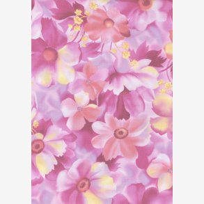 Pink blomster p lyslilla