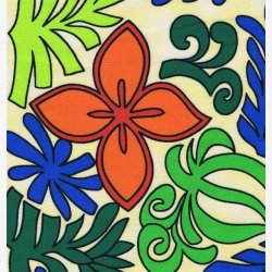 Striber med stiliserede blomster