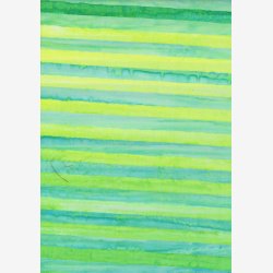Elementals - Turkisgrnne og gule striber - batik