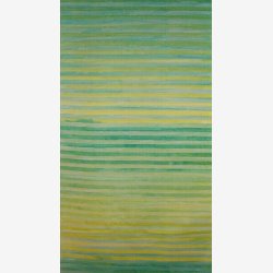 Elementals - Turkisgrnne og gule striber - batik