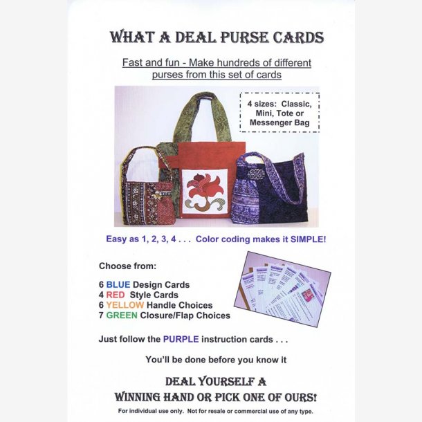 What a Deal Purse cards