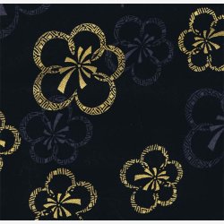 Stiliserede blomster p sort