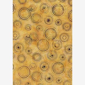Cirkler og prikker p gylden