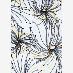 Sort/gr/gul fantasimnster p hvid