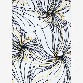 Sort/gr/gul fantasimnster p hvid