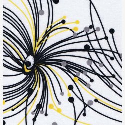 Sort/gr/gul fantasimnster p hvid