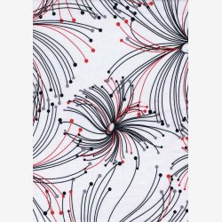 Sort/gr/rd fantasimnster p hvid