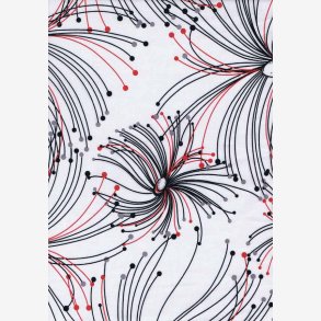 Sort/gr/rd fantasimnster p hvid