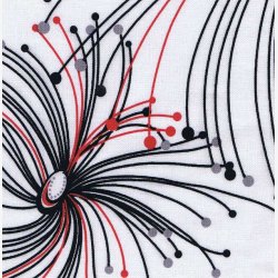 Sort/gr/rd fantasimnster p hvid