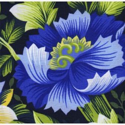 Store fantasiblomster - gul/bl