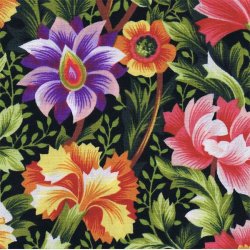 Sm fantasiblomster - lilla/rd/orange