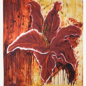 Panel med iris og lilje