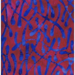 Rd/cyklamen batik med bl