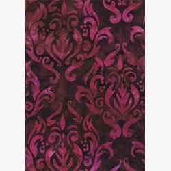 Rdviolet batik med damaskmnster