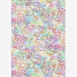 Multifarvede trde p hvid