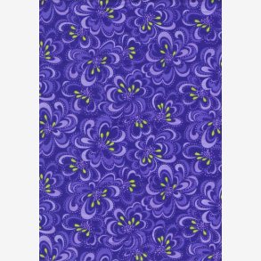 Lilla fantasiblomster med lime