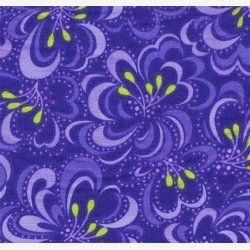 Lilla fantasiblomster med lime