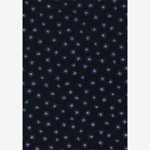 Lilla prikker og hvide stjerner p sort