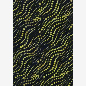 Gule prikker p sort (batik)