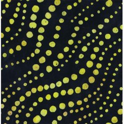 Gule prikker p sort (batik)