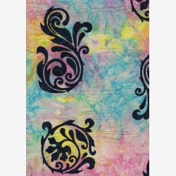 Midnatsbl motiver til bort (batik)