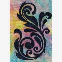 Midnatsbl motiver til bort (batik)