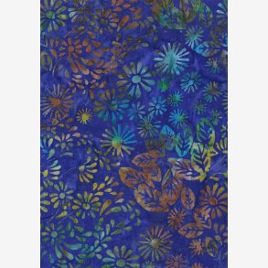 Mangefarvede blomster og blade p bl 