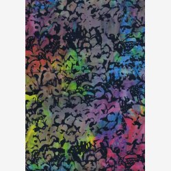 Multifarvet batik - ca. 265 cm bred