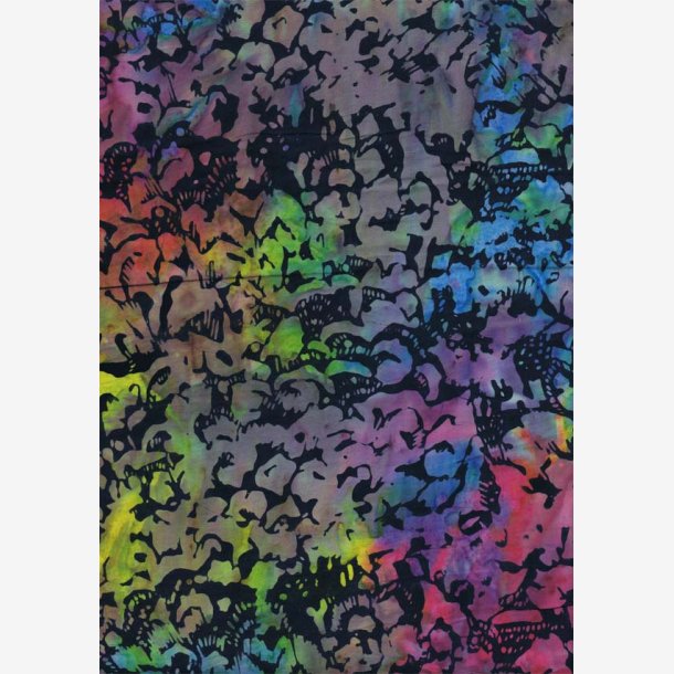 Multifarvet batik - ca. 265 cm bred