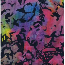 Multifarvet batik - ca. 265 cm bred