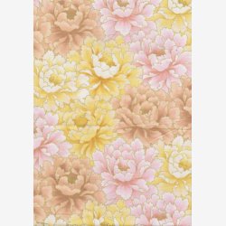 Store blomster i sart pink og gul