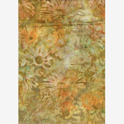Lys oliven med blomster (batik)