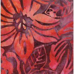 Blomster p blommefarvet (batik)