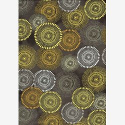 Prikkede medaljoner p mrk grbrun