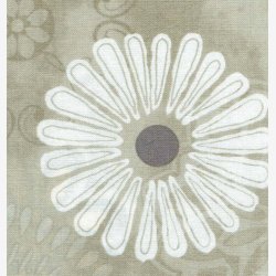 Blomstermedaljoner p lys grbrun