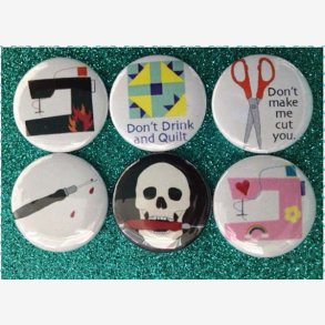 6 Kleskabsmagneter med symotiver