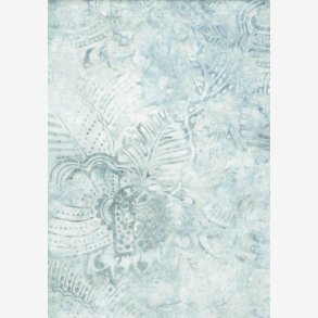 Lys grgrn batik med bladmnster